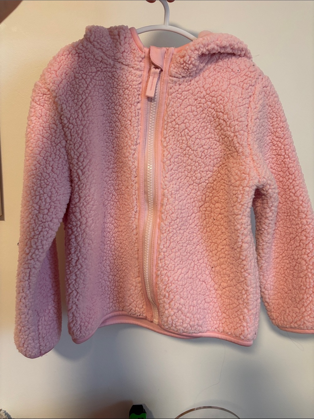 Joe Fresh Light Pink Sherpa Zip Hoodie for Kids